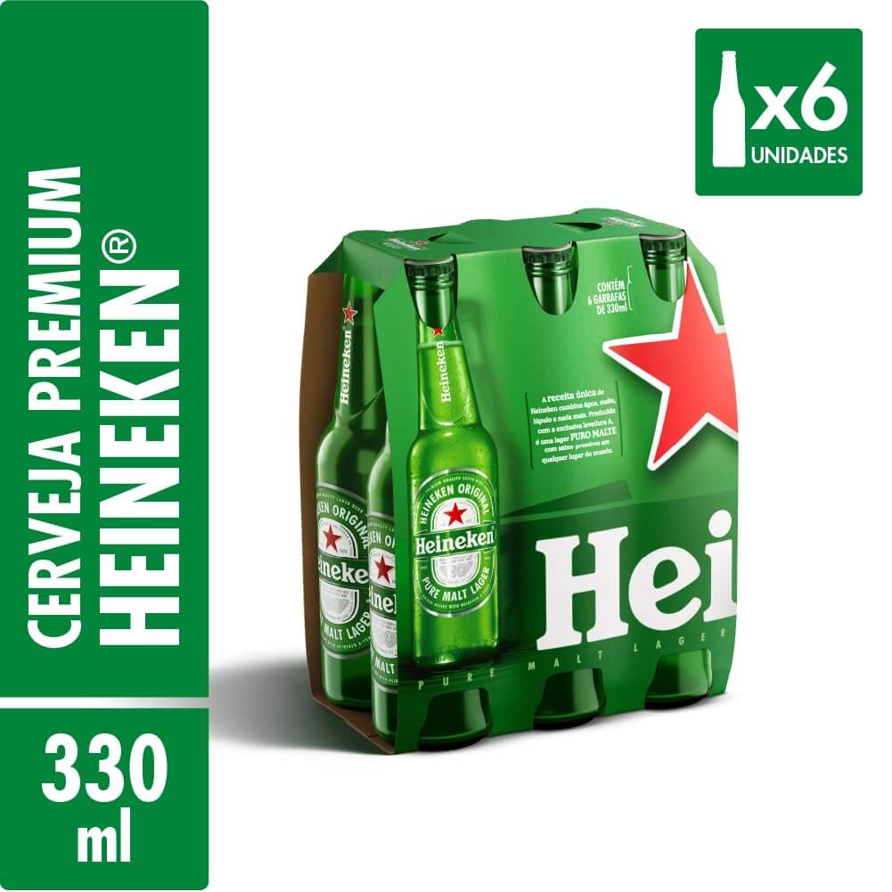 Combo Heineken Long Neck (6 unidades 330ml)